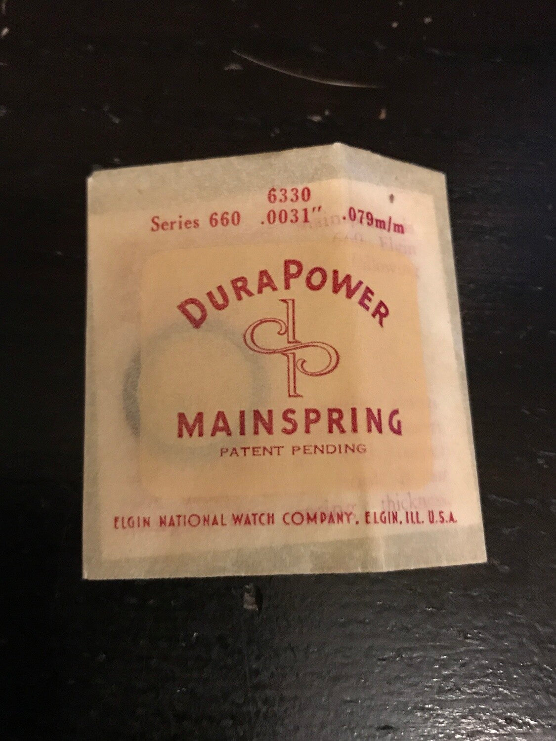 Elgin Factory DuraPower Mainspring for Series 660 No. 6330 - Alloy