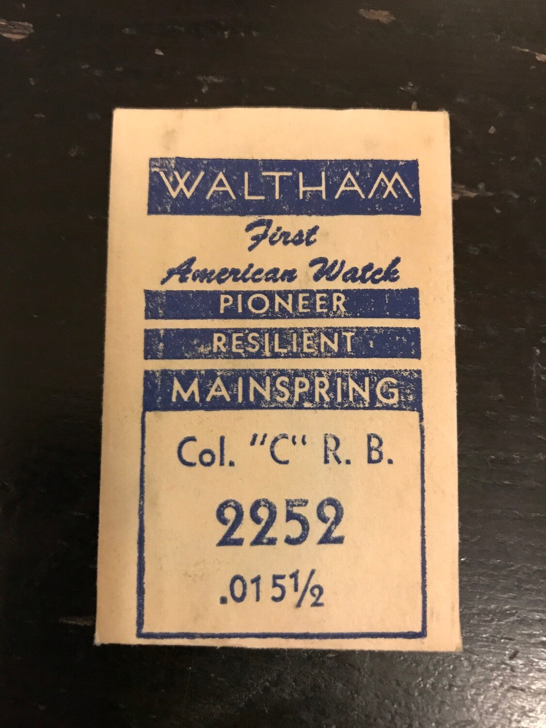 Waltham Factory Mainspring for 12s Colonial R "C" No. 2252 - Steel
