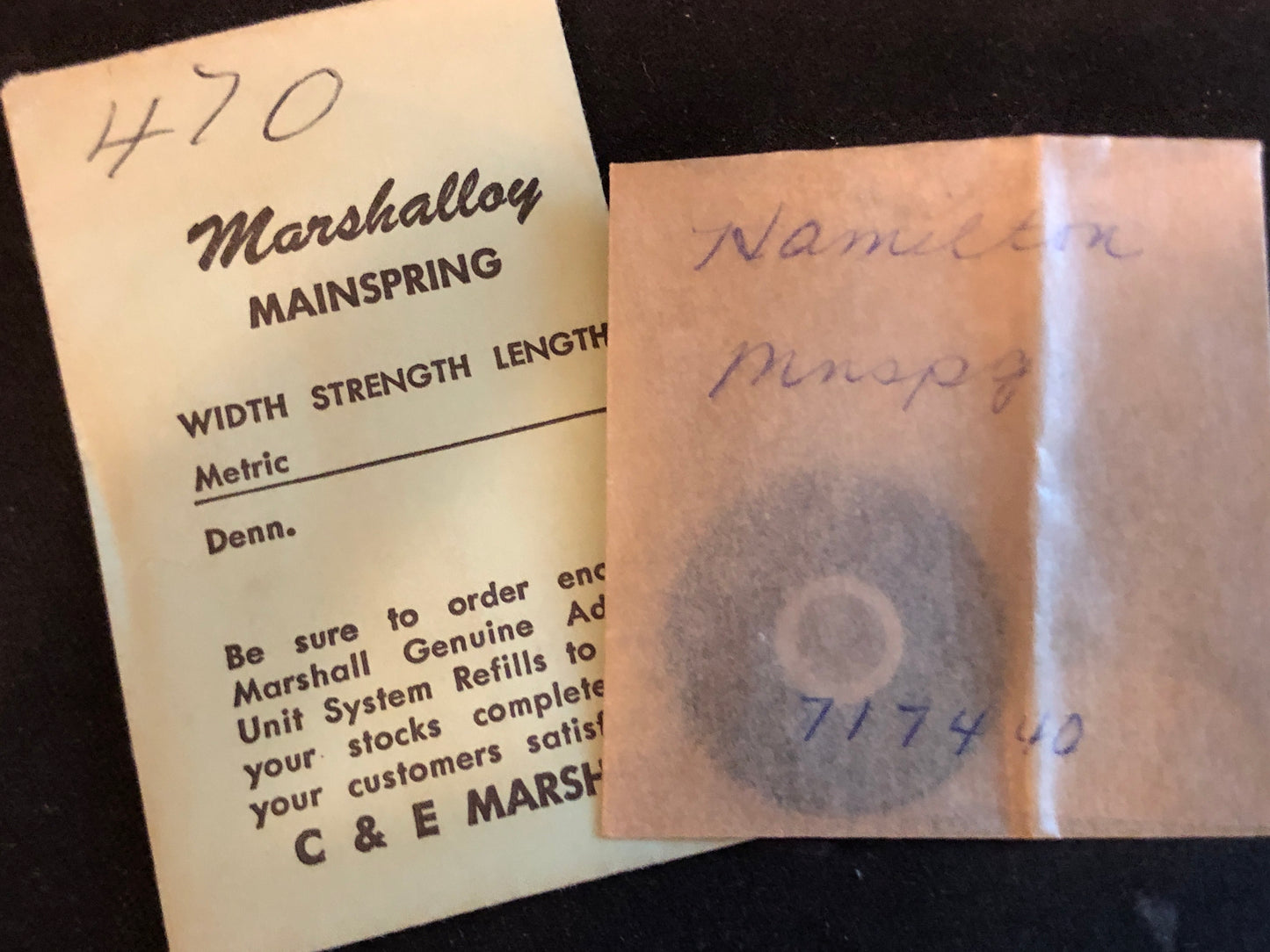 Marco Marshalloy Mainspring #470 for Hamilton 14/0s No. 717440 - Alloy