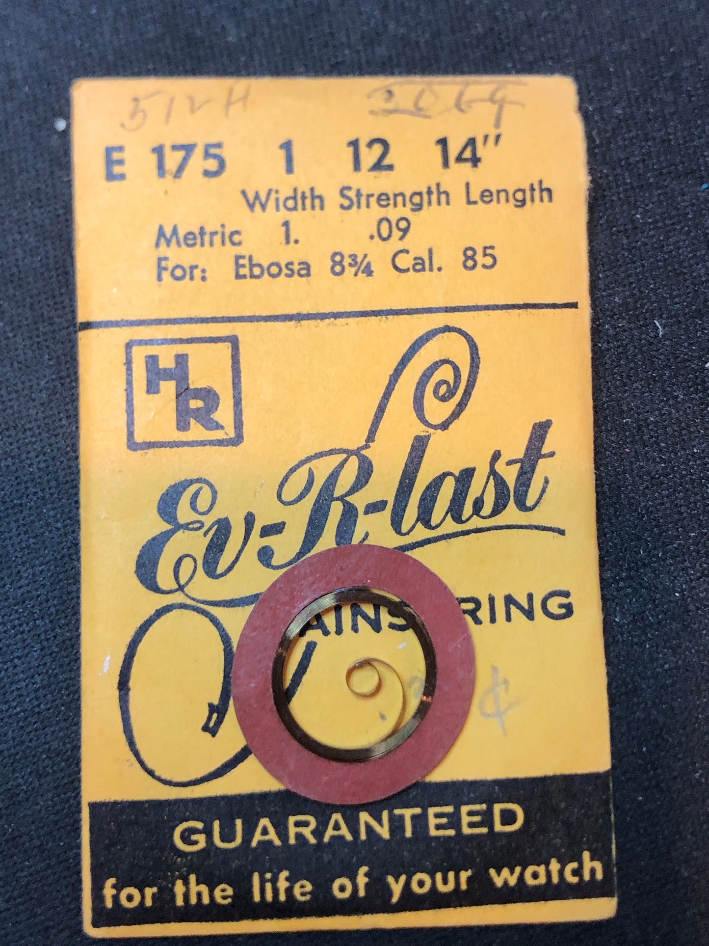 HR Ev-R-Last Mainspring E175 for Ebosa caliber 85 - Steel