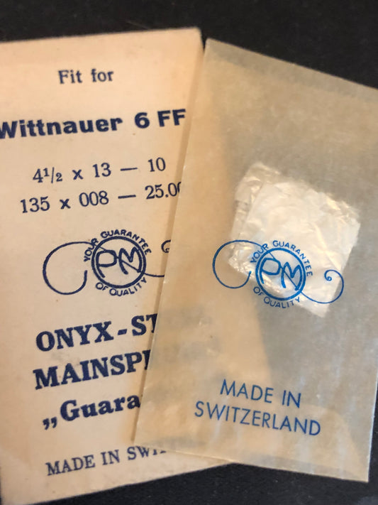 PM Mainspring for 6 ligne Wittnauer caliber 6FF - ONYX Steel