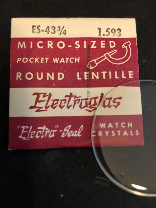 Electro-Seal ES-43¾ Pocket Watch Crystal 40.5mm (1.593") - New