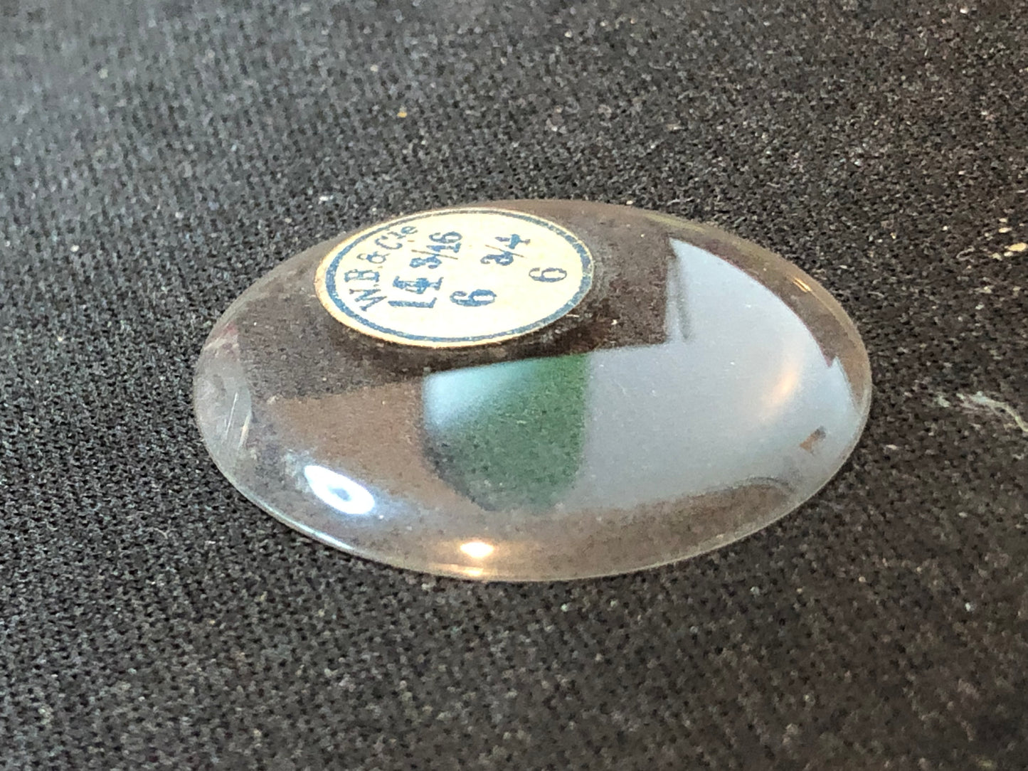 W. B. & C. Vintage Glass Hunting Case Watch Crystal 14-3/16 (~32.0mm) - NOS