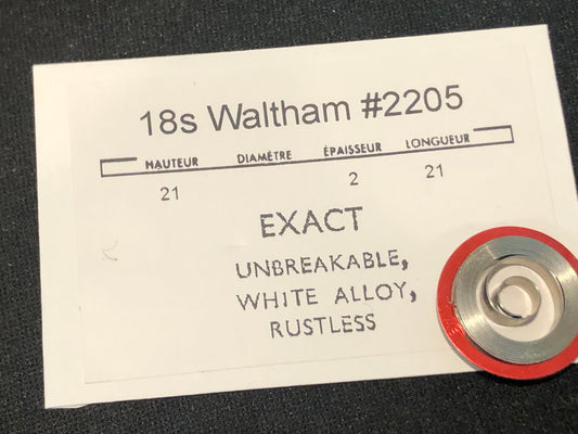 Waltham Mainspring for 18s No. 2205 (EXACT) - Alloy