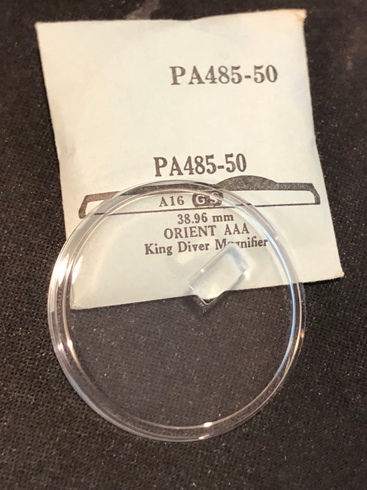 GS PA485-50 Watch Crystal 38.96 mm for Orient King Diver - New