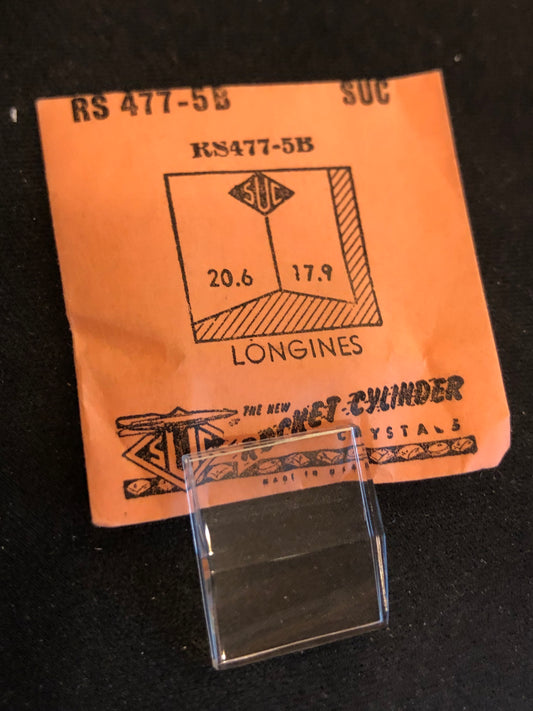 SUC Rocket Faceted Crystal RS 477-5B for LONGINES - 20.6 x 17.9mm - New