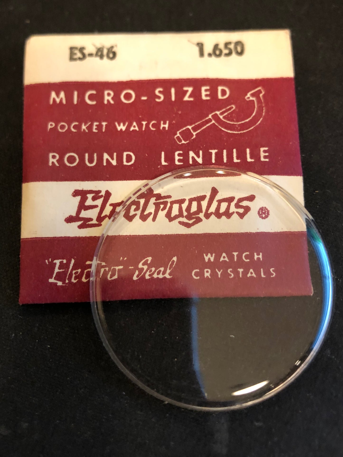 Electro-Seal ES-46 Pocket Watch Crystal 41.9mm (1.650“) - New