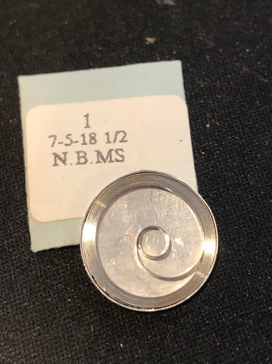 N.B.MS Mainspring for Buren 30, 70, Derby 27, Gruen 746, Font 45, Unitas 411 - Alloy