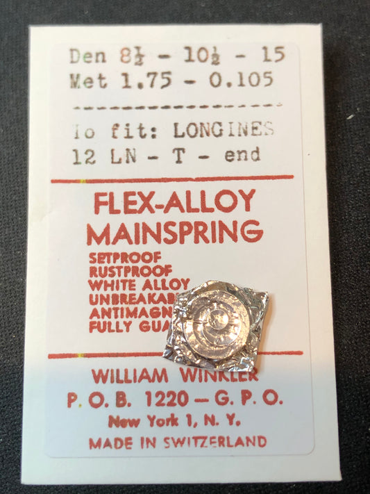 Flex-Alloy Mainspring for Longines 12LN (12L, 12N) - Alloy