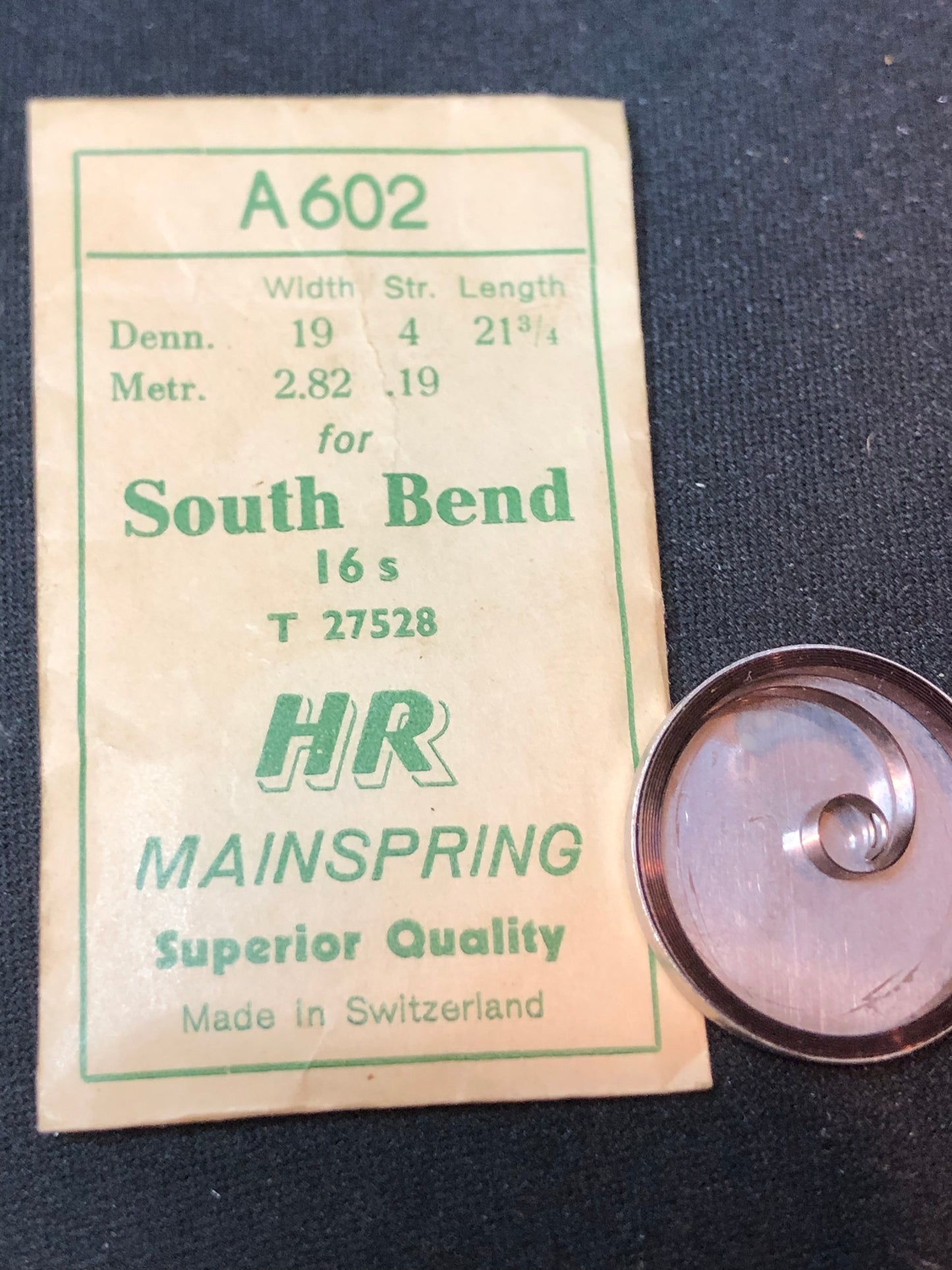 HR Mainspring A602 for South Bend 16s No. No. 27528 - Steel