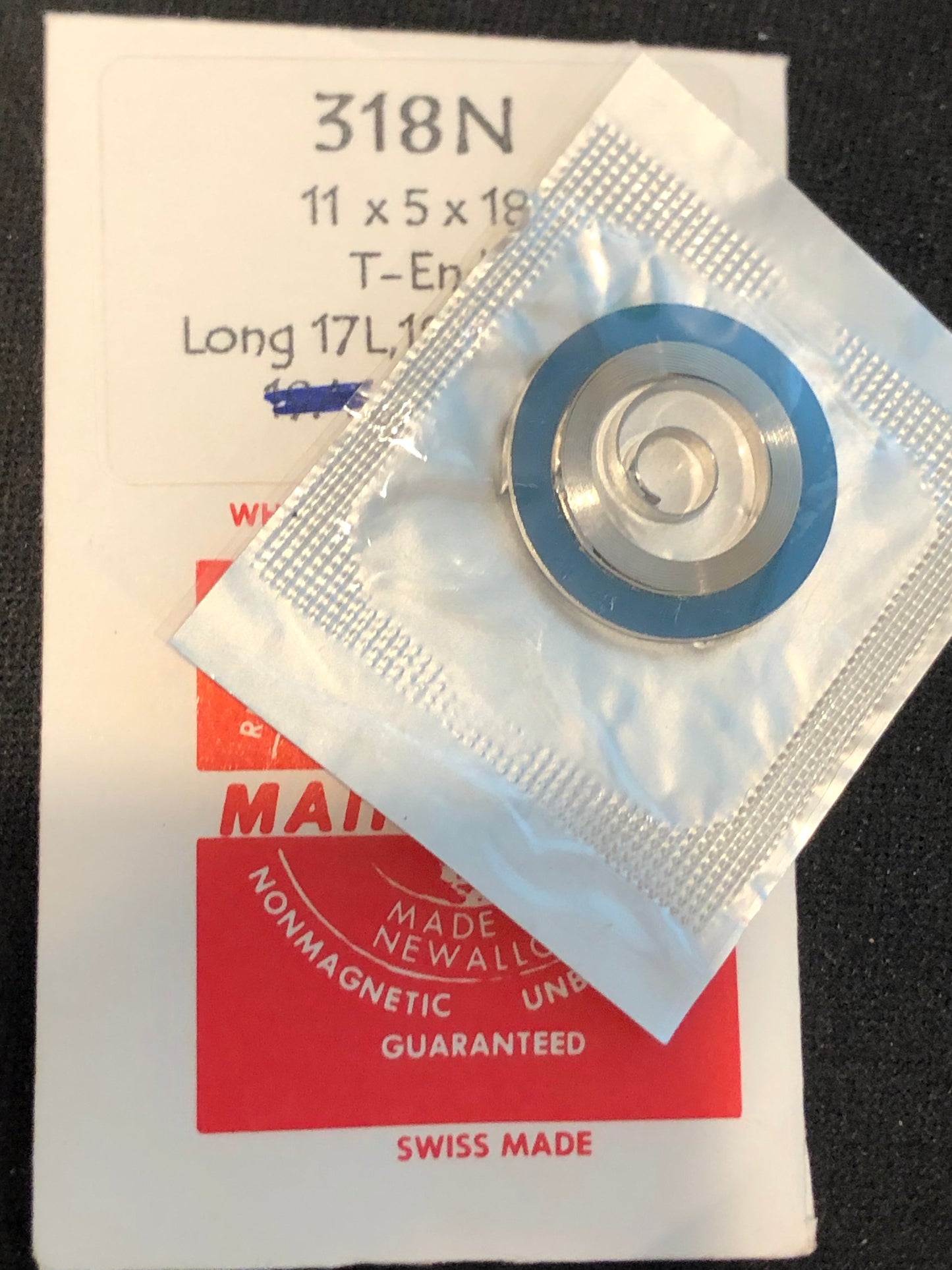 NEWALL Mainspring #318N for Longines caliber 17L, 18.79, 18.89, 37.9ABC - Alloy