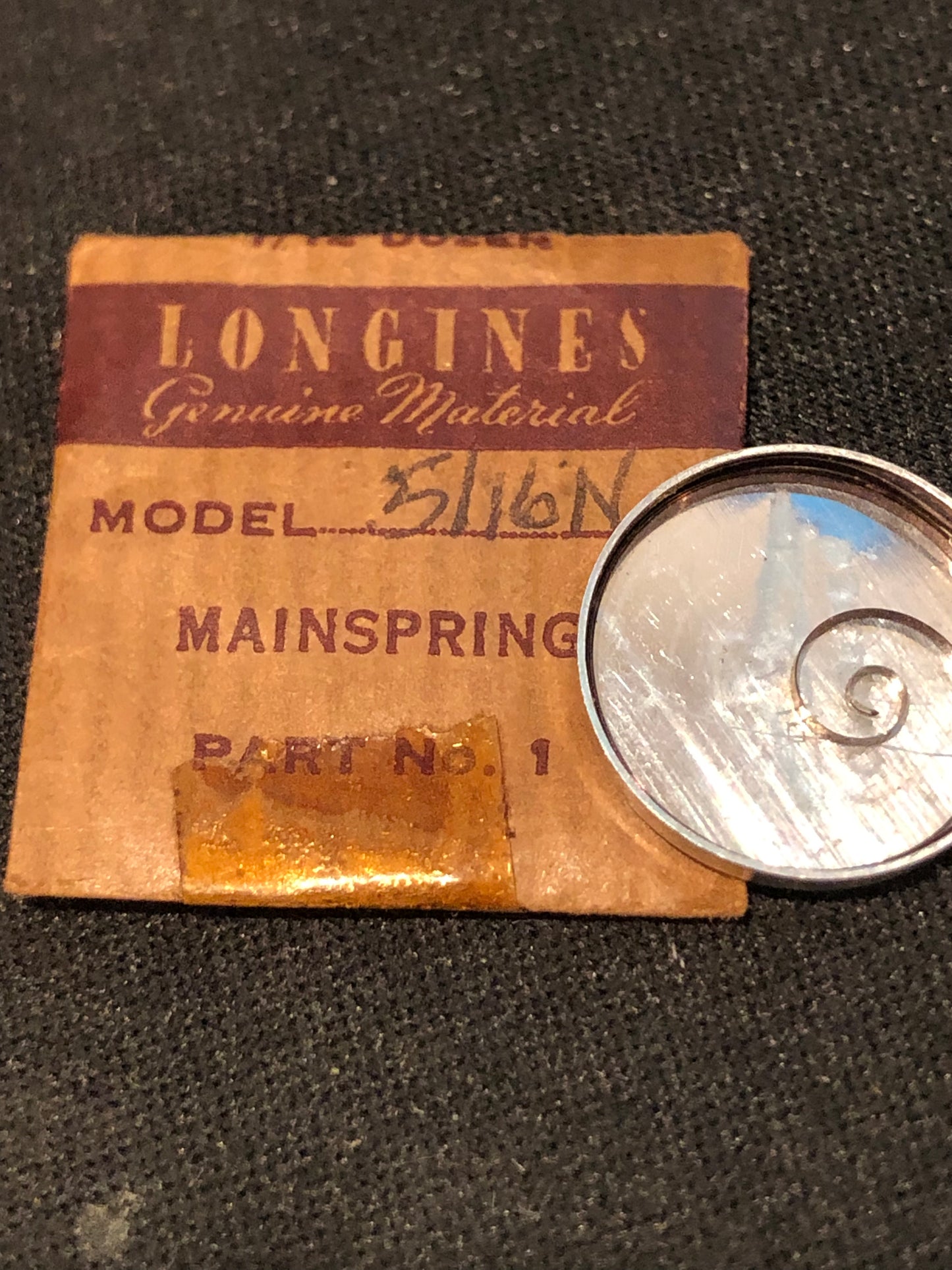 Longines Factory Mainspring for caliber 5/16N - Steel