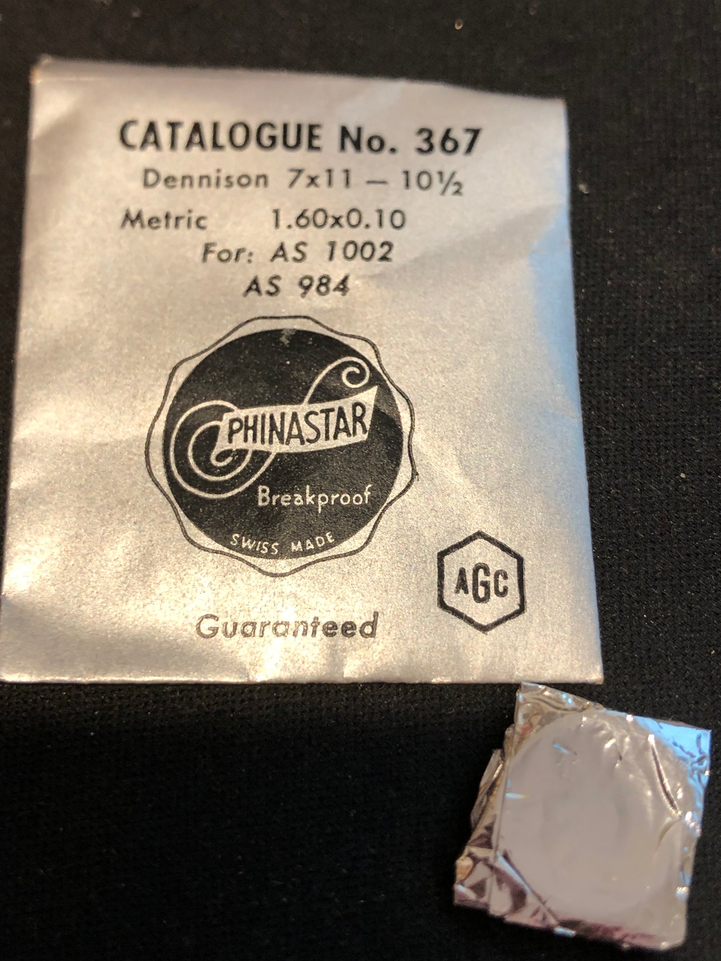 AGC Phinastar Mainspring No.367 for AS caliber 984, 1002, 1194 movements - Alloy