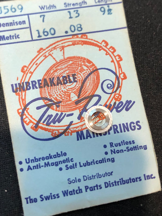 Tru-Power Mainspring U569 for AS 925, 1180, Font, 60, 601, Kurth 270-275, 340, 344 +many more - Alloy