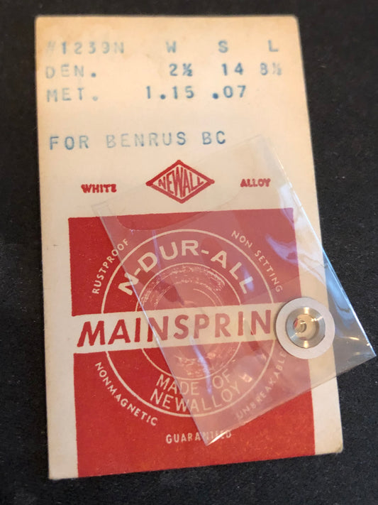 NEWALL Mainspring #1239N for Benrus BC - Alloy