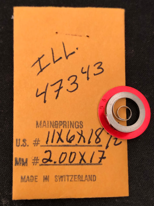 Alloy Mainspring for 12s Illinois No. 47343