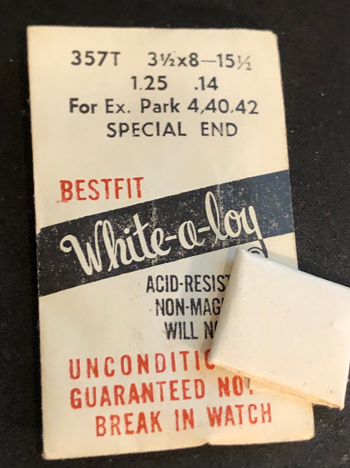 BESTFIT Mainspring 357T for Excelsior Park caliber 4, 40, 42 Chronograph - Alloy