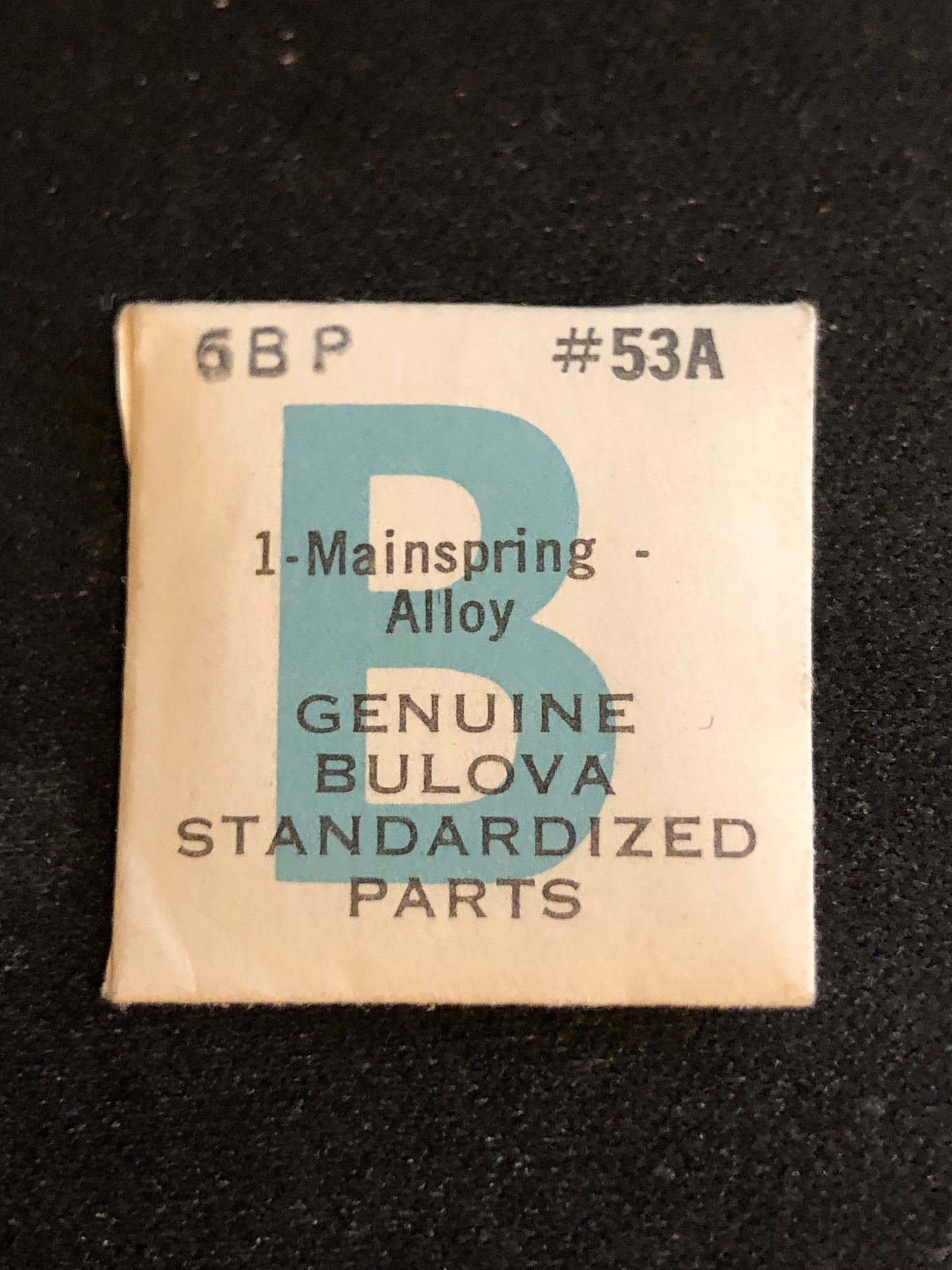 Bulova Factory Mainspring for caliber 6BP - Alloy