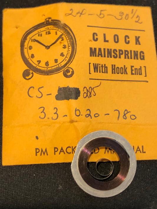 PM Mainspring CS-285 TIME for Imhof 519 Alarm / Travel Clocks
