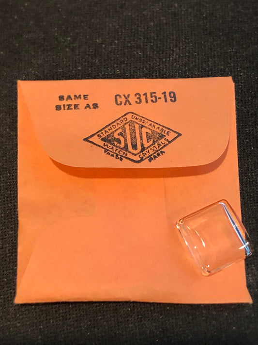 SUC Rocket Crystal RC 99-10 for WITTNAUER - 12.2 x 11.1mm - New