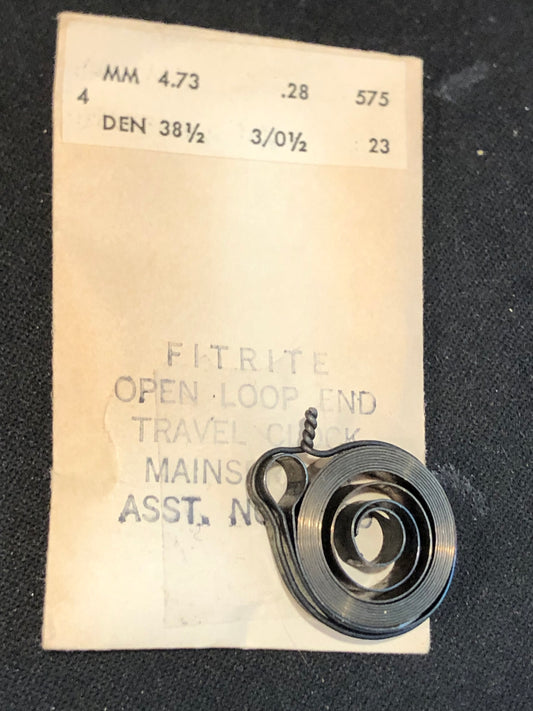 FITRITE Clock Mainspring 4.73 x .28 mm x 575 for 8-Day Travel / Alarm