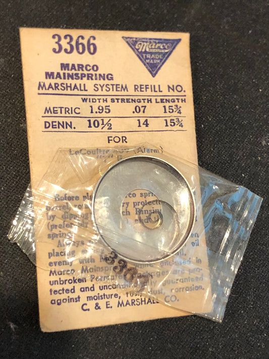 Marco Mainspring #3366 for LeCoultre ALARM Caliber 489 - Steel