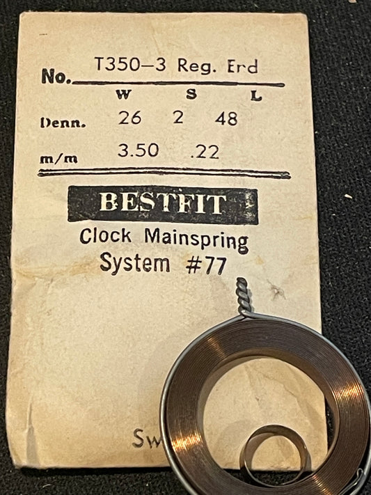 BESTFIT Clock Mainspring suitable for Jauch Puja T350-3
