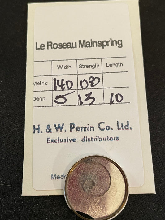 H. & W. Perrin Steel Mainspring for AS 655 953 955 959 985 1011 1046 + many others