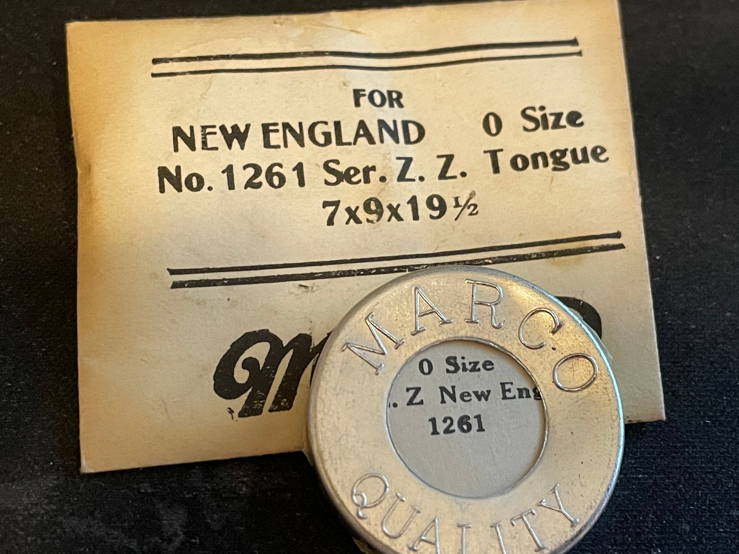Marco Mainspring #1261 for New England Series ZZ "Cavour" movements - Steel