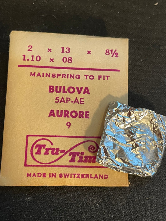 Tru-Time Mainspring for Bulova caliber 5AP, 5AE, Aurore 9 - Steel