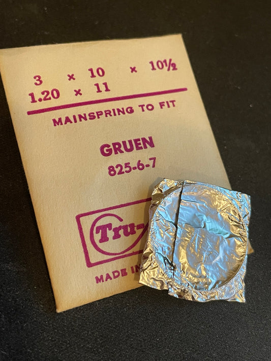 Tru-Time Mainspring for Gruen 825, 826, 827 - Steel