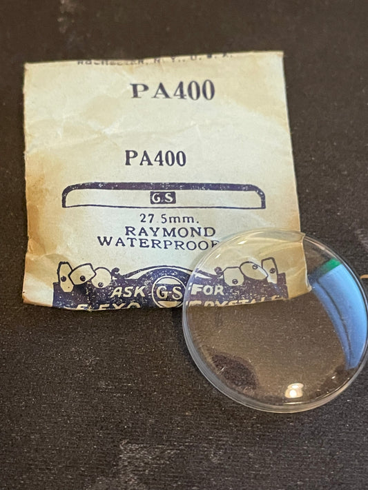 GS PA400 Watch Crystal 27.5mm for Raymond Waterproof - New