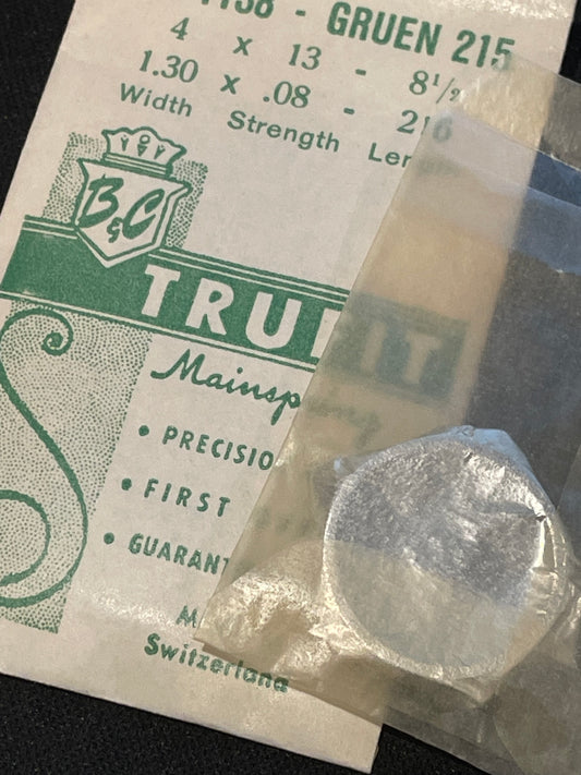 Trufit Mainspring for A.S. caliber 1138, Gruen caliber 215 - Steel
