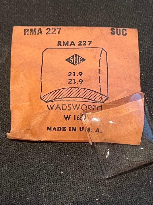 SUC Rocket Crystal RMA 227 for WADSWORTH case #W163D - 21.9 x 21.9mm - New