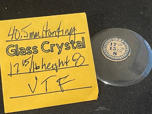 VTF Vintage Glass Hunting Case Watch Crystal 17-15/16 (~40.5mm) - NOS