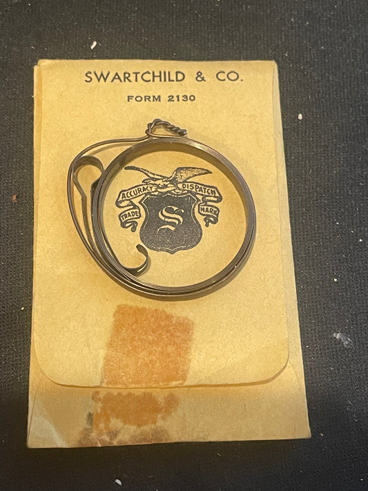 Swartchild Black Shield Clock Mainspring 3.00 x .23 mm x 14¼" Junghans 79