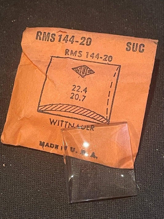 SUC Rocket Crystal RMS 144-20 for WITTNAUER 22.4 x 20.7mm - New