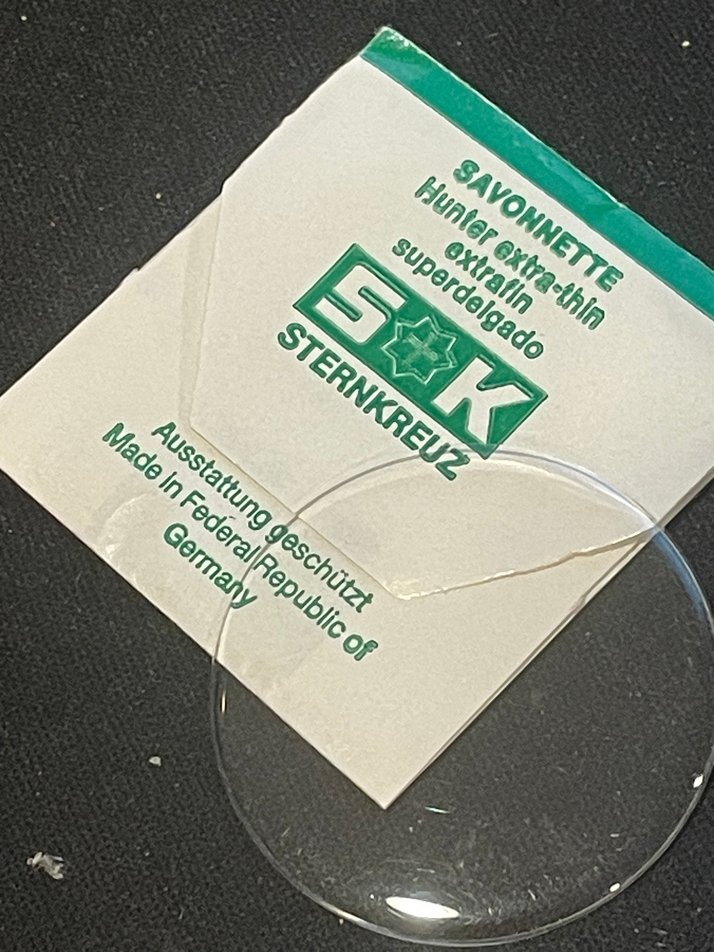 Sternkreuz 39½ Savonnette 37.7mm Acrylic Hunting Case Pocket Watch Crystal - New