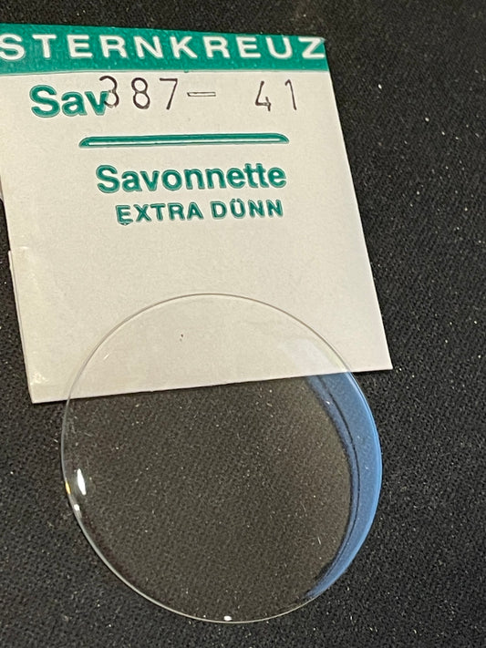 Sternkreuz 41 Savonnette 38.7mm Acrylic Hunting Case Pocket Watch Crystal - New