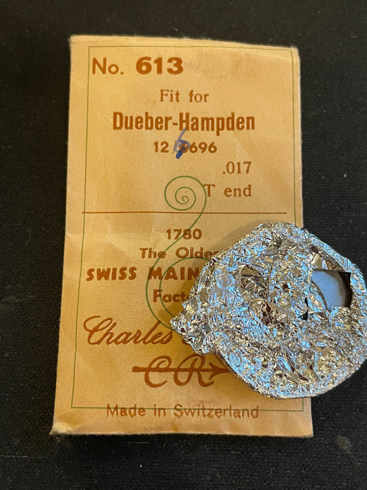 CR Mainspring #613 for Hampden 12s Factory No. 6696 - Steel