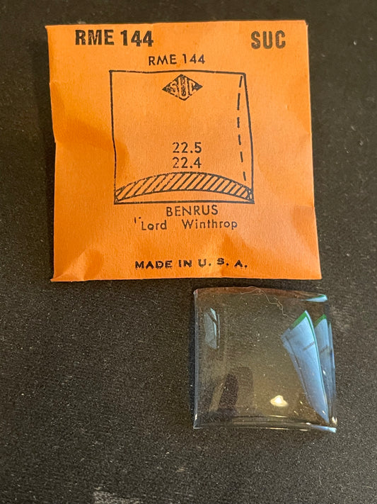 SUC Rocket Crystal RME 144 for BENRUS Lord Winthrop - 22.5 x 22.4mm - New