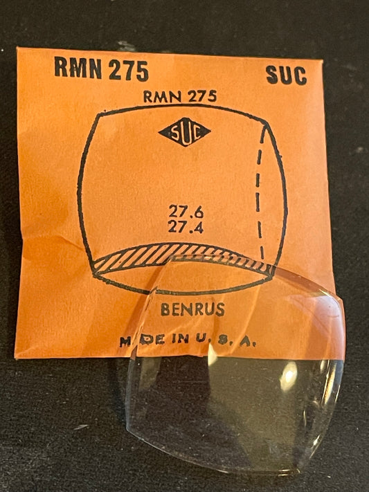 SUC Rocket Crystal RMN 275 for BENRUS - 27.6 x 27.4mm - New