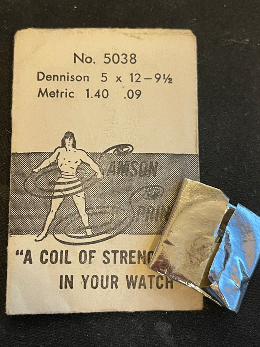 Samson Mainspring No. 5038 for Rolex 1301, 1410, 1411, 1413, Tissot 17.5, Gruen 460 - Steel