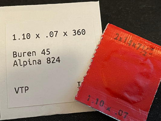 Alloy Mainspring for Buren caliber 45 & Alpina caliber 824