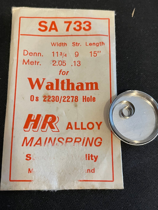 HR Mainspring SA733 for Waltham 0s Factory No. 2230 / 2278 - Alloy