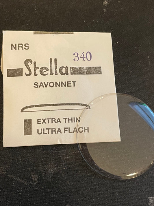 Stella NRS340 Savonnette 34.0mm Acrylic Hunting Case Pocket Watch Crystal - New