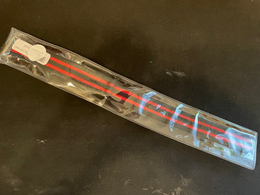 20mm BLACK w/ RED Stripes NATO Type Military Wrist Watch Strap - New