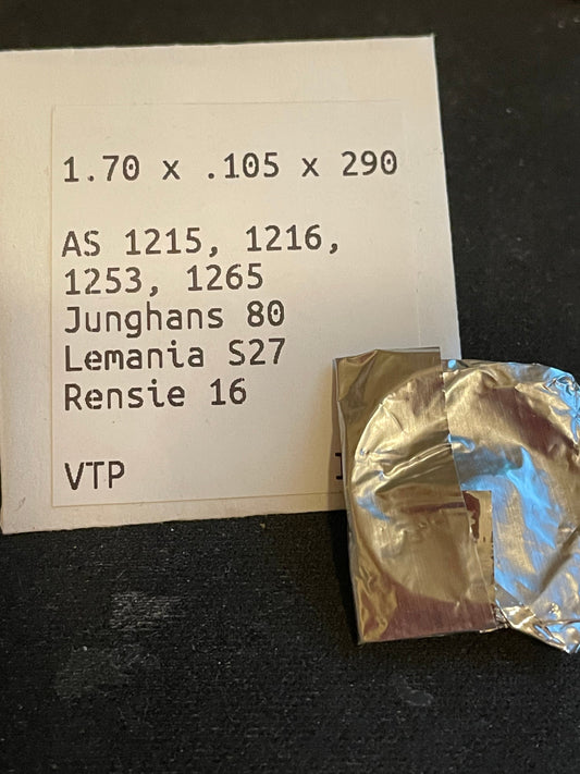 Alloy Mainspring for AS 1215, 1216, 1253, 1265, Lemania S27, Rensie 16, Jung 80