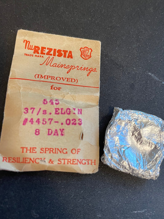 NuRezista Mainspring #545 for Elgin 37s No. 4457 - Steel