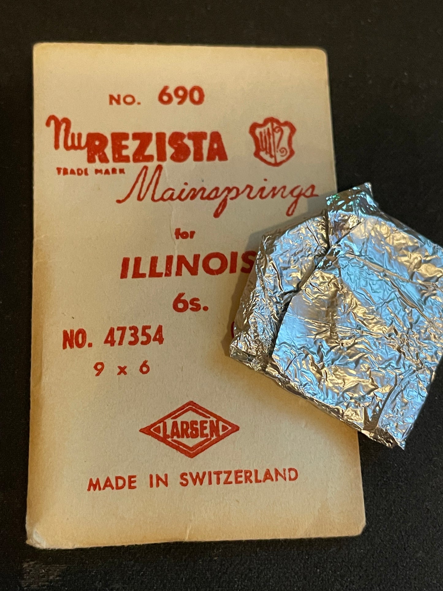 NuRezista Mainspring #690 for 6s Illinois Factory No. 47354 - Steel